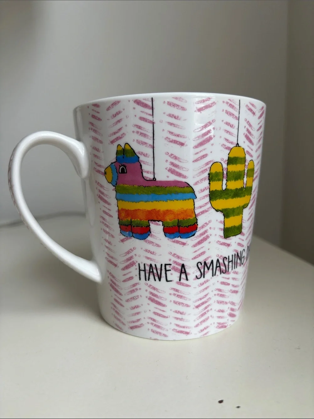 Pier 1 Piñata Jumbo Mug Have A Smashing Day guitar cactus donkey